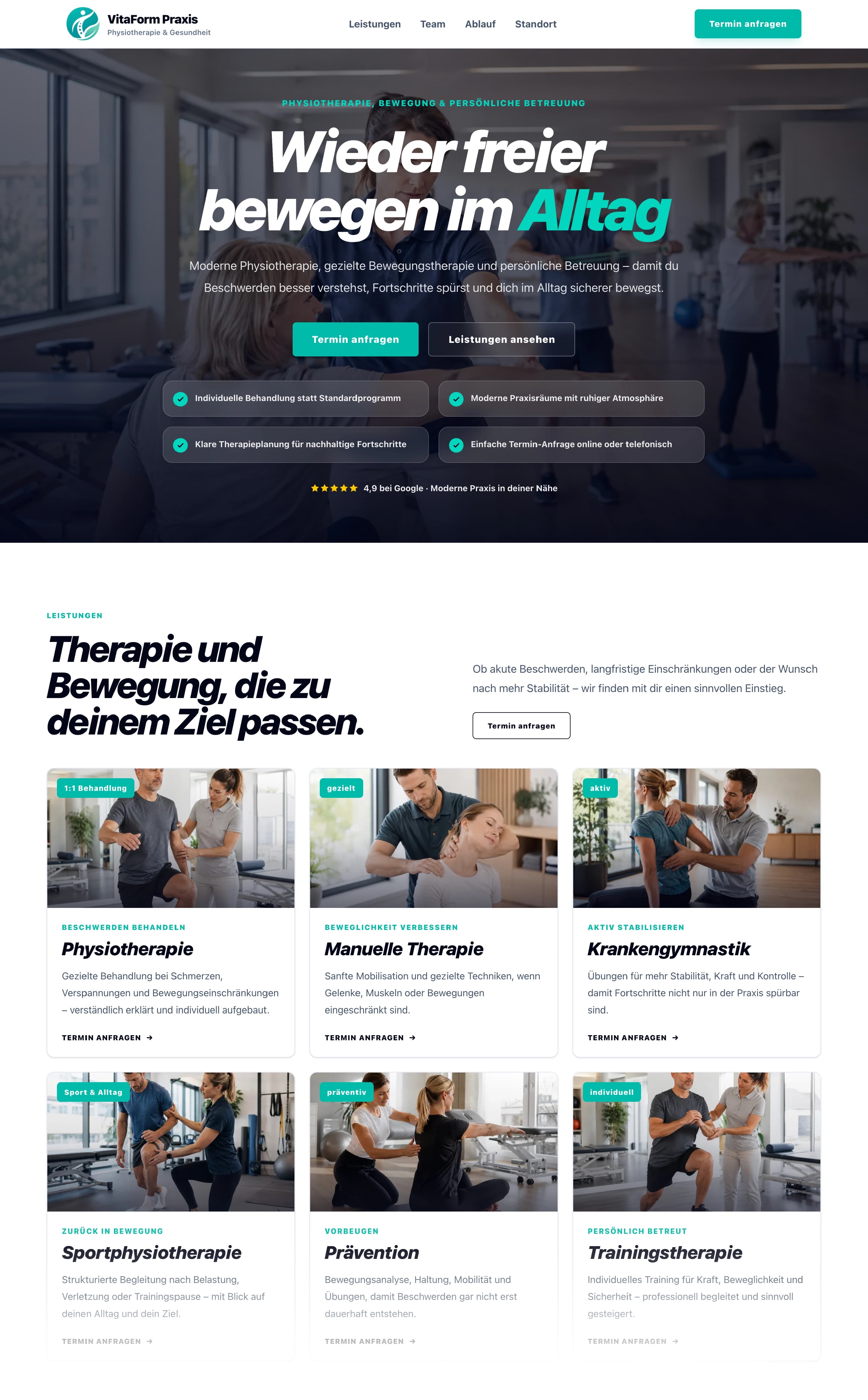 Beispiel einer professionellen Website
